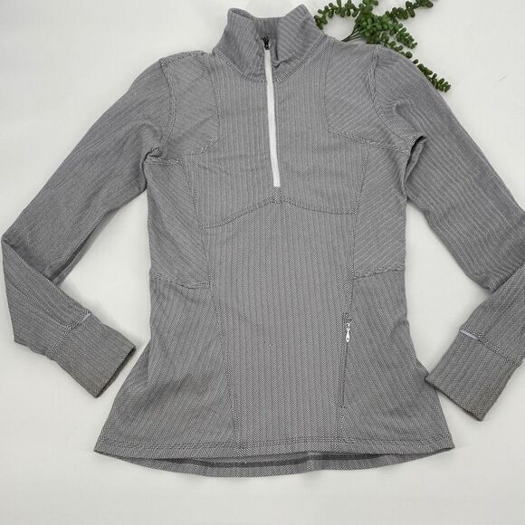 Lululemon Kanto Catch Me Long Sleeve 1/2 Zip Stretch Athletic Jacket Top Grey 6 - Picture 4 of 14